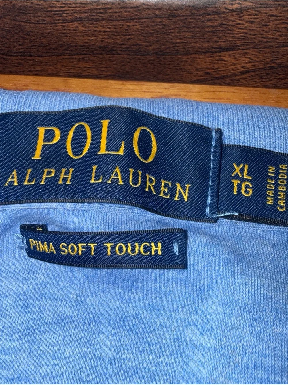Polo by Ralph Lauren Heathered Sky Blue Polo with Red Pony